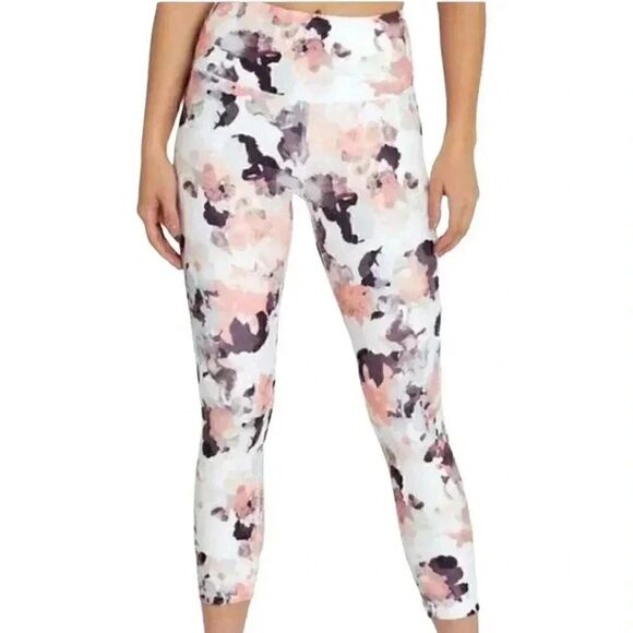 Balance Collection Women's White/Black/Pink Water Mark Leggings - Picture 1 of 11